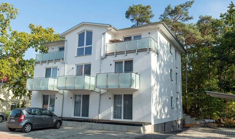 Außenansicht einer Ferienwohnung in Baabe
